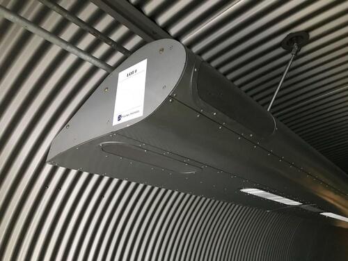 Aircraft wing architectural profile inspired lighting and sound delivery system (55m)