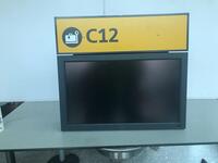 Check-in desk and monitor