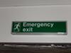 Wall mounted emergency exit illuminated sign. Metal box construction. - 2