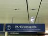 Illuminated 'EU/UK passports' sign, metal construction - 6