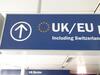 Illuminated 'EU/UK passports' sign, metal construction - 7
