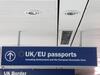 Illuminated 'EU/UK passports' sign, metal construction - 8