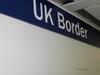Large UK Border metal sign
