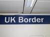 Large UK Border metal sign - 2