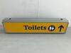 Illuminated sign 'Toilets', curved metal construction. - 2