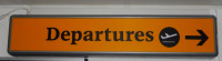 Illuminated Departures Sign