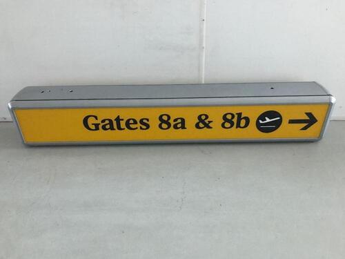 Gates 8a 8b Illuminated sign