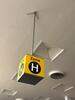 Zone H' ceiling mounted illuminated location sign - 3