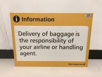 Baggage Information Sign