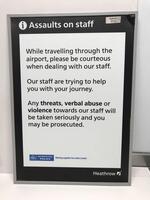 Assaults on Staff Metal Framed Sign