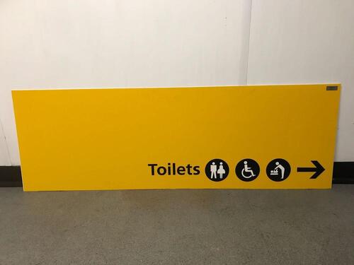 Toilets Directional Sign