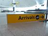 "Arrivals" sign with aluminium frame - 2