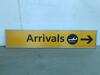 "Arrivals" sign with aluminium frame - 4