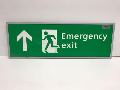 Framed Emergency Exit Sign