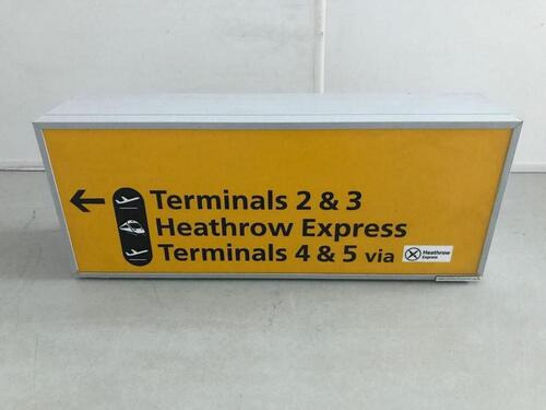 Terminals 2/3 Illuminated sign