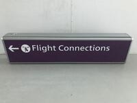 Flight connections Illuminated sign