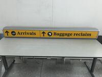 Arrivals/Baggage reclaim Illuminated sign