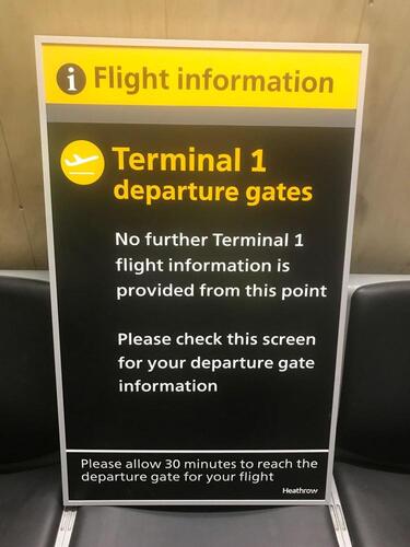 Flight Information Sign