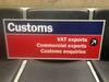 Customs VAT exports Sign