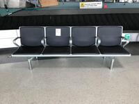 Four person seat with 5 armrests, cast alloy construction.