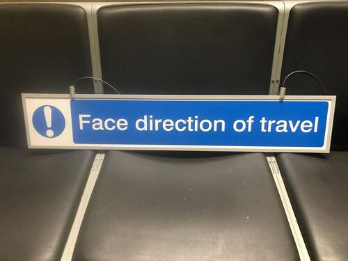 Face Direction of Travel Sign