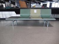 Three person seats and left hand side table, cast alloy construction