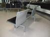 Two person seat and shared middle table, cast alloy construction. - 3