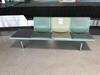 Three person seats and left hand side table, cast alloy construction - 2