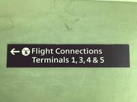 Flight Connections sign