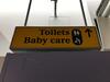 Illuminated 'Toilets Baby care' sign - 2