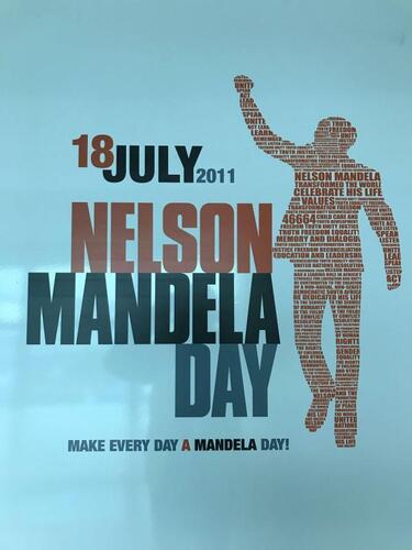 NELSON MANDELA DAY DISPLAY SIGN