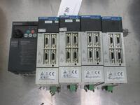 (4) MITSUBISHI MR-J2S-10B MODULES AND (1) MITSUBISHI FREROL-E700 MODULE (IN LAB 1)