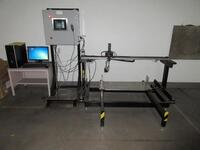 PITCH MEASURING MACHINE WITH (2) KEYENCE LASERS, (1) KEYENCE LK-G5001 CONTROLLER, (1) KEYENCE CA-MN81 COLOR LCD MONITOR, (1) KEYENCE LT-9501 SURFACE S