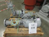 (1) BELL & GOSSETT 20 HORSEPOWER PUMPS WITH BALDOR 20 HORSPOWER SUPER-E MOTOR MODEL EJPM2514T, AND (1) GOSSETT 5 HORSEPOWER PUMP WITH BALDOR 5 HORSPOW