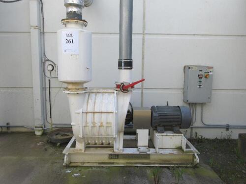 HSI BLOWER MODEL 08105 WITH BALDOR 50 HORSEPOWER INDUSTRIAL MOTOR (TO THE FIRST CUT) (OUTSIDE)