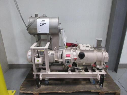2009 TAIKO 20 HORESPOWER VACUUM PUMP TYPE MDP-680 WITH BALDOR 20 HORSPOWER INDUSTRIAL MOTOR CAT NO. CM4106T (CG ROOM 1ST FLOOR)