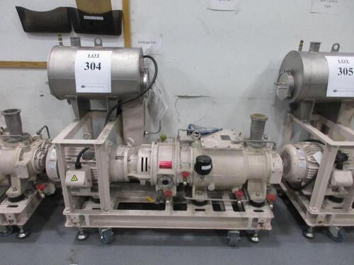 2009 TAIKO 20 HORESPOWER VACUUM PUMP TYPE MDP-680 WITH BALDOR 20 HORSPOWER INDUSTRIAL MOTOR CAT NO. CM4106T (CG ROOM 1ST FLOOR)