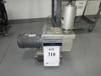 ULVAC VD601 OIL SEALED ROTARY VACUUM PUMP WITH BALDOR 60 HORSEPOWER INDUSTRIAL MOTOR CAT NO. MVM36110 (CG ROOM 1ST FLOOR)