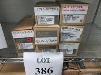 (LOT) ASST'D MITSUBISHI SERVOMOTOR, (1) HF - KP73, (1) HF - MP43BK, (1) HF - KP43BK, (1) HC - KFS13, (2) HF - KP23BK, AND (1) HF - KP13G1K (PARTS ROOM