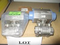 (2) BURKERT BALL VALVE WITH PNEUMATIC ROTARY ACTUATOR MODEL X-PVBA-AV2650