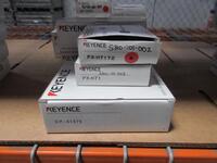 (4) KEYENCE CA-CNX10U FLOW SENSORS, (2) KEYENCE PX-10 PHOTOELECTRIC SENSORS, (2) KEYENCE AP-10SK PRESSURE SENSORS, (2) KEYENCE PX-H72 PHOTOELECTRIC SE