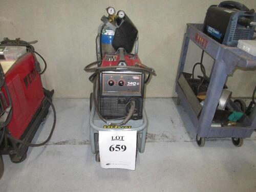 LINCOLN 140C POWER MIG WELDER WITH SAF T CART (MAINTNANCE ROOM)