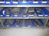 (LOT) SHELVING WITH CONTENTS, PVC FITTINGS, BELTS, CABLES, PLUMBING PARTS, TARPS, HELMETS, VESTS, DISPOSABLE GLOVES, EAR PLUGS, AND COVERALS (MAINTNAN - 10