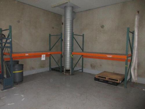 3 SECTIONS OF PALLET RACKING 96" X 112" X 44 WITH WIRE DECKING ( LAST ROOM ON LEFT)