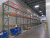 13 SECTIONS OF PALLET RACKING 15' X 44" WITH WIRE DECKING (PALLET RACKING AGAINST BACK WALL)