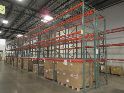 24 SECTIONS OF PALLET RACKING 15' X 44" WITH WIRE DECKING (PALLET RACKING) (DELAYED PICK-UP 5-21-2018)