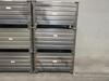 (3) TOPPER INDUSTRIAL 48" X 48" X 28" STACKABLE METAL CORRUGATED CONTAINERS (PALLET RACKING)