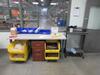 (LOT) CONTENTS OF ROOM, DESKS, TABLES, STORAGE CABINET, WORK STATIONS, CHAIRS AND MONITORS (PALLET RACKING) - 2