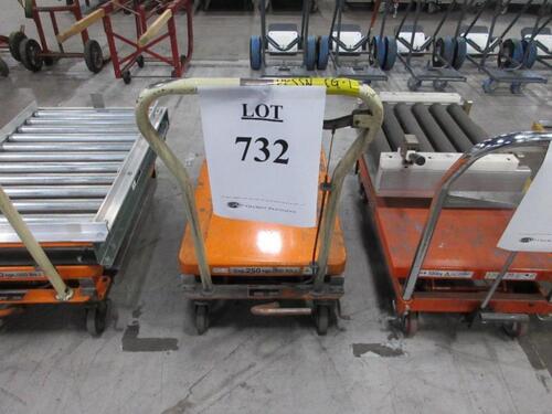 BISHAMON MOBILE SCISSOR LIFT CART 550 POUND CAPACITY (JCM AREA)