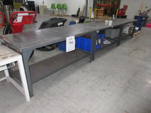 (3) STRONGHOLD HEAVY DUTY STEEL TABLES (DELAY PICK - UP 5/16/18) (JCM AREA) 